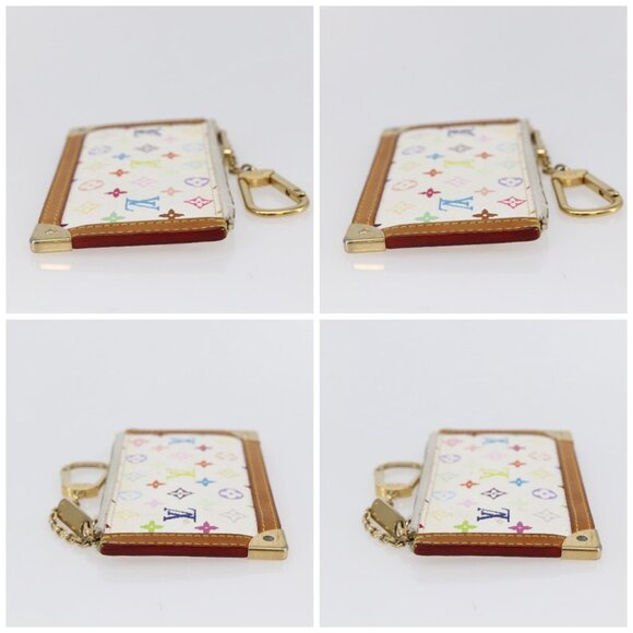 LOUIS VUITTON Multicolor Pochette Cles Coin Purse White M92655 LV Auth 145789 - Picture 16 of 16